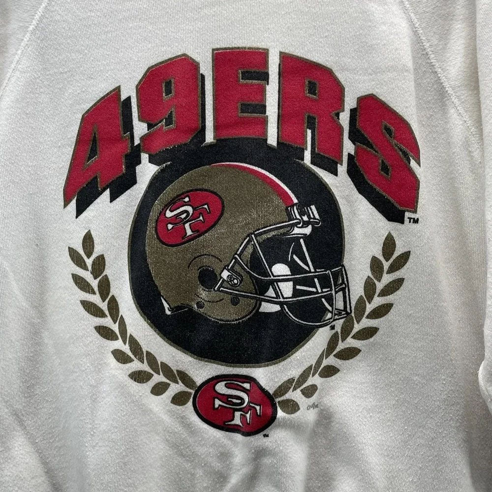 VTG Hanes SF 49ers Sweatshirt Mens Large Boxy Sportswear Streetwear 90s Football